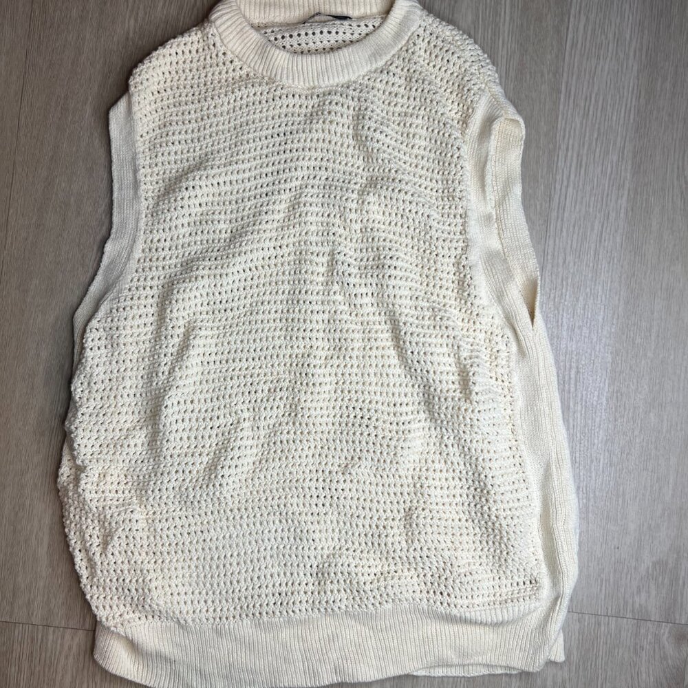 Zara Crochet Knit Vest, Size S